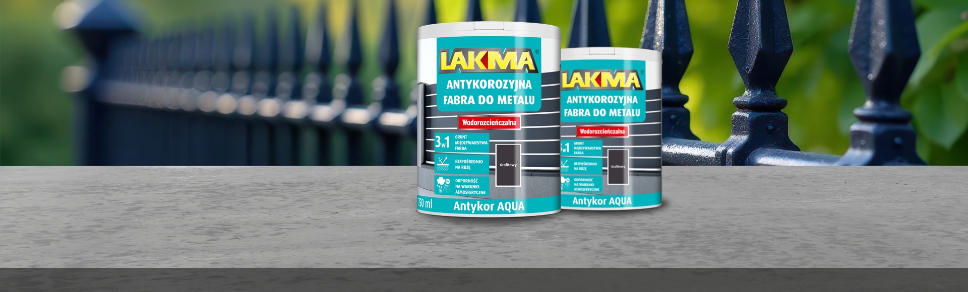 Nowość w ofercie LAKMA! Wodna farba antykorozyjna 3w1 Antykor AQUA